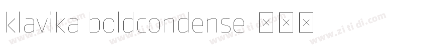 klavika boldcondense字体转换